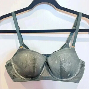 Aerie Real Power balconette bra 38B sage olive green